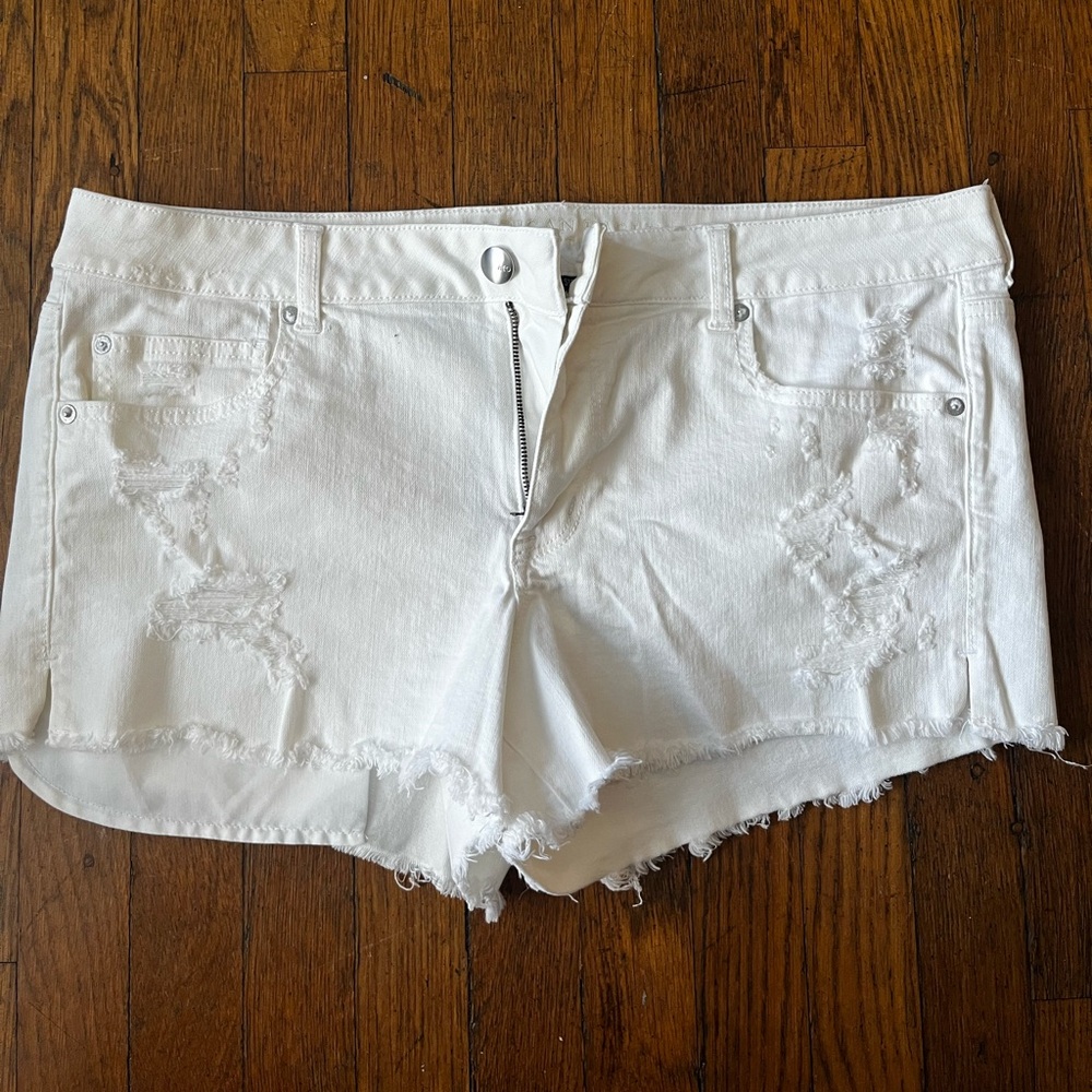American Eagle Outfitters White Jean Shorts